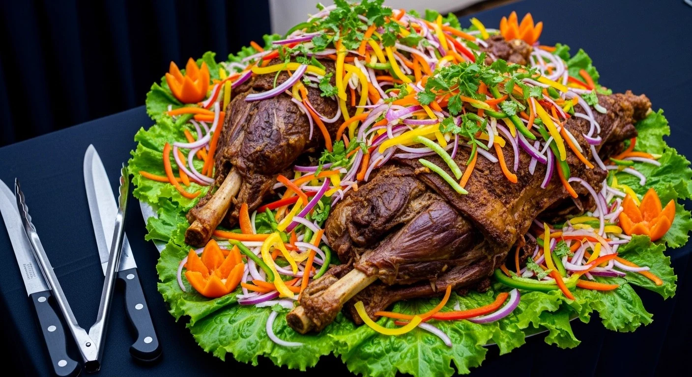 Lamm Festplatte HERATI'S EVENT Berlin — Afghanes Catering Hauptgericht